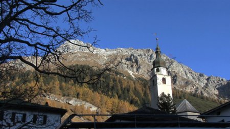 瑞士在教堂splugen2股票的录像视频免费下载