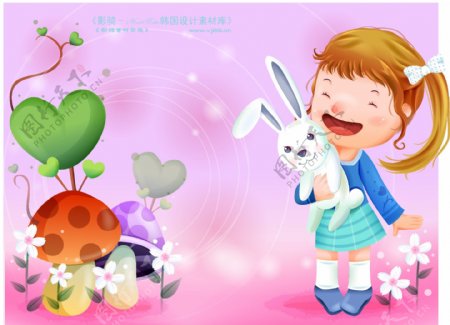 精品儿童与风景矢量素材矢量图片HanMaker韩国设计素材库