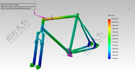 一种自行车车架SolidWorks工程线性动态