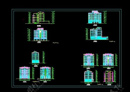 某住宅楼立面图CAD文件