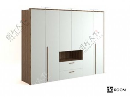 现代风格的白色木柜