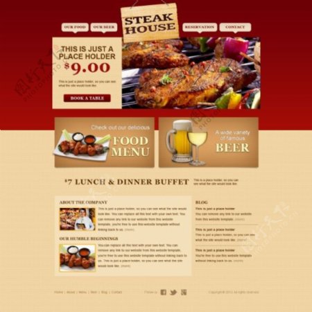 国外美食PSD网页设计