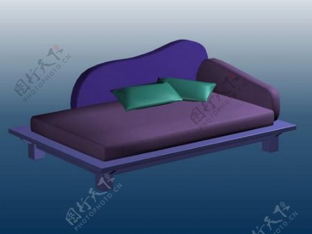 常见的床3d模型家具效果图1