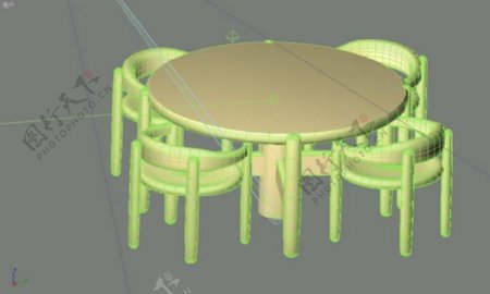 餐桌3d模型家具效果图10