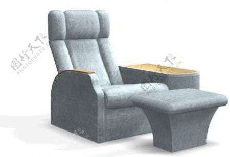 足浴躺椅3d模型家具模型2