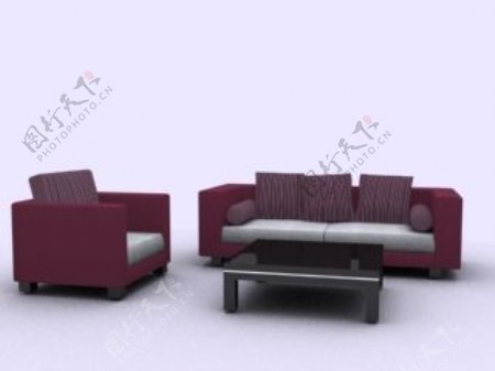 沙发组合3d模型家具图片10