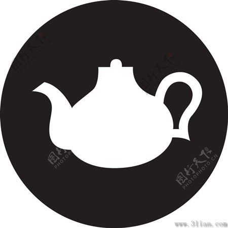 黑色茶壶图标