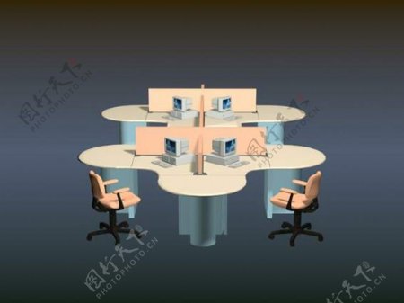 办公家具办公桌3d模型3d模型46