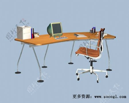 办公家具办公桌3d模型3d素材168
