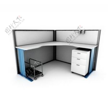 办公家具办公桌3d模型3d素材模板144