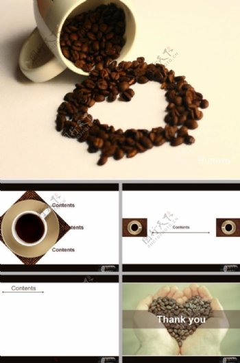 咖啡豆ppt模板