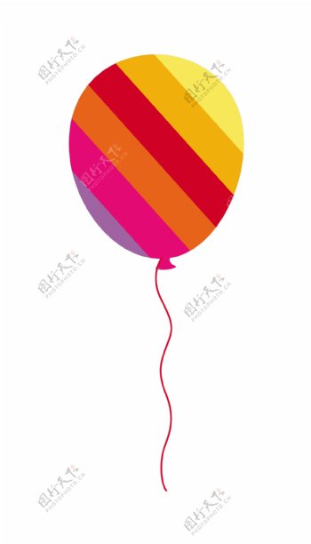 彩色条纹的气球