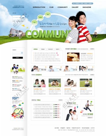 校园生活社区网页模板