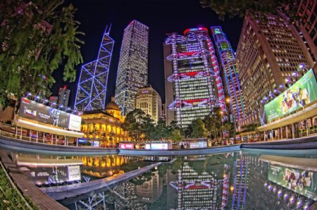 香港璀璨街景图片