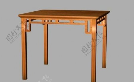 明清家具桌子3D模型e003