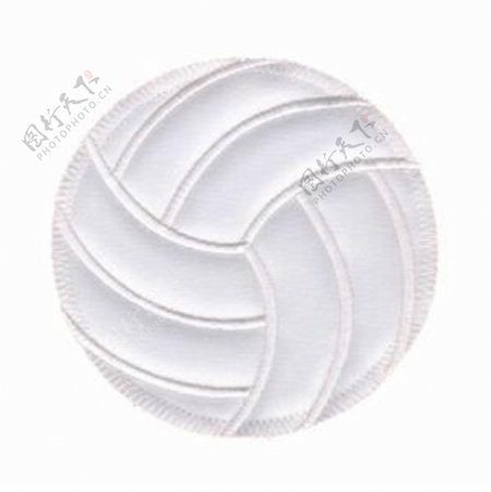 绣花运动排球色彩白色免费素材