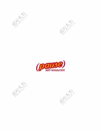 PauseSelfRestaurantlogo设计欣赏PauseSelfRestaurant饮料品牌LOGO下载标志设计欣赏