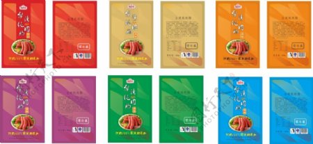 纯肉肠包装多种色彩风格食品行业专用包装