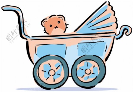婴儿车和玩具矢量图29