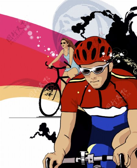 自行车比赛漫画