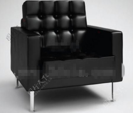 现代风格的纯黑色的沙发