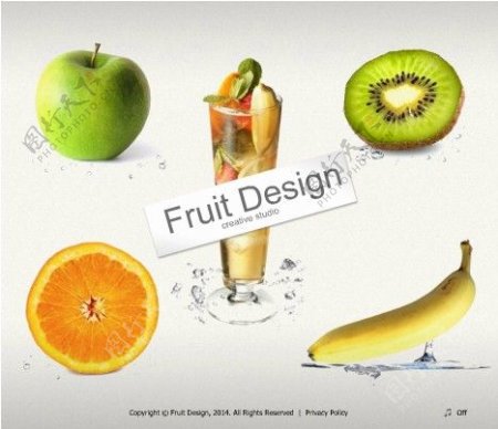新鲜水果系类flash网站模板
