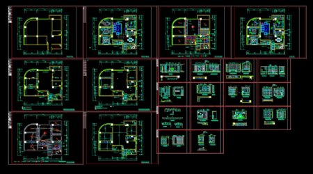 CAD施工图平面图立面图室内家装设计
