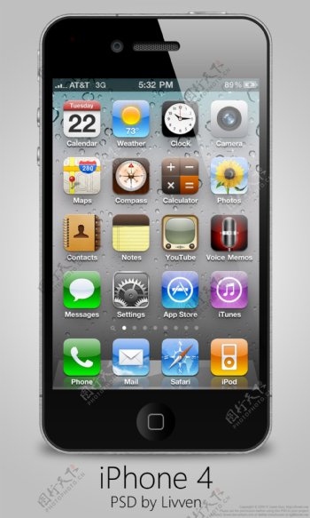 iPhone4手机模板