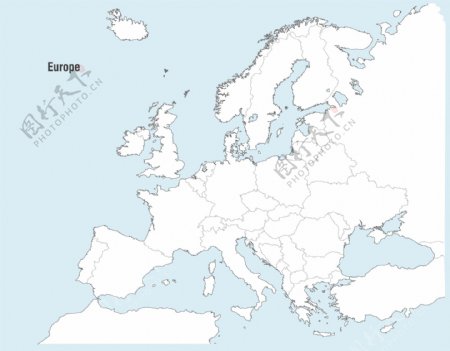 欧洲地图矢量