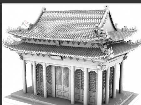 中国古建筑精细模型