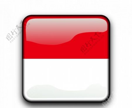 矢量印度尼西亚国旗按钮