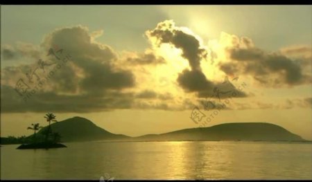 海岛风光风景画视频图片