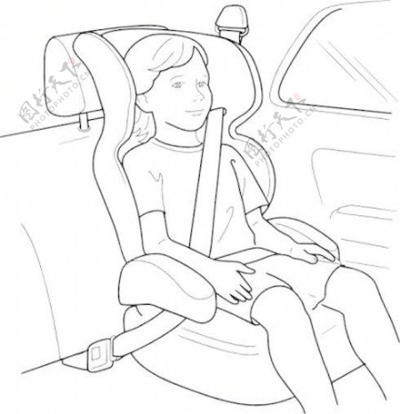 儿童汽车座椅的剪辑艺术