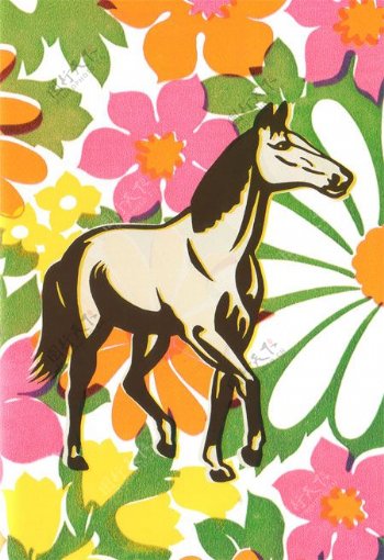 位图T恤图案动物野生动物马免费素材