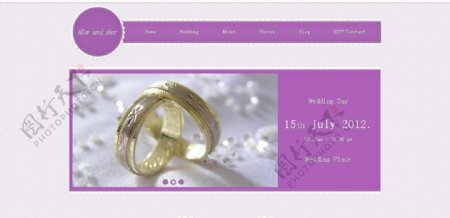 恋爱结婚wedding网站模板