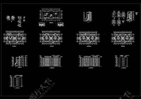 某住宅楼施工图cad图纸素材