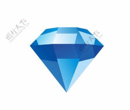 蓝色矢量水晶钻石