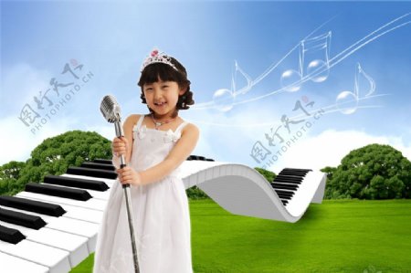 小小歌手歌唱未来PSD儿童素