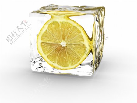 冰住的柠檬