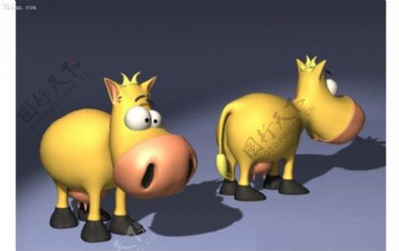 3D卡通驴子模型