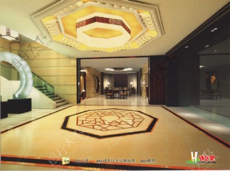 酒店大厅模型