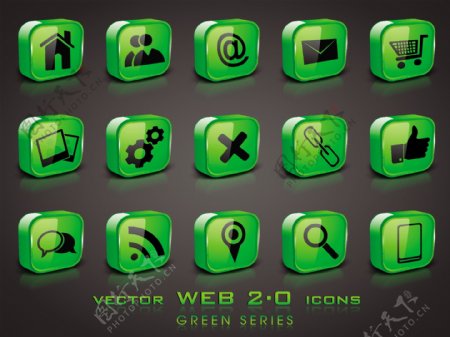 3DWeb20邮件图标集可用于网站