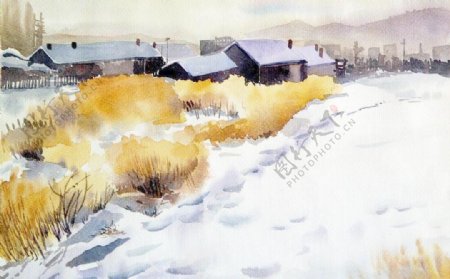 雪后农庄图片