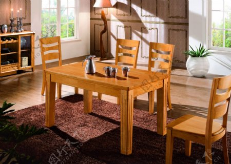 实木餐台餐椅免费实木餐台餐椅背景图
