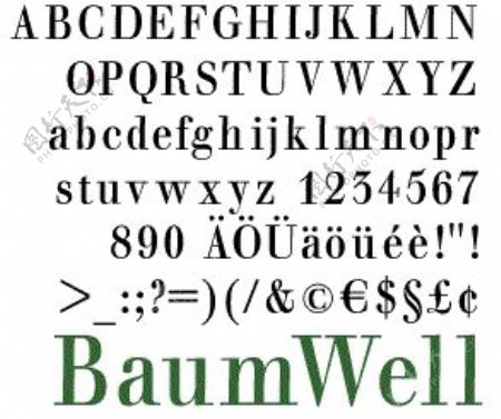 baumwell字体