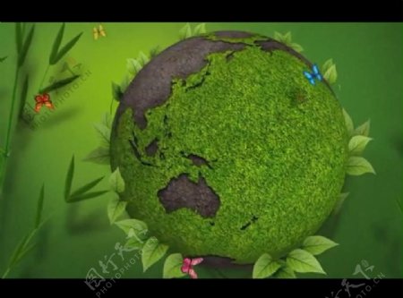 绿色地球视频素材图片