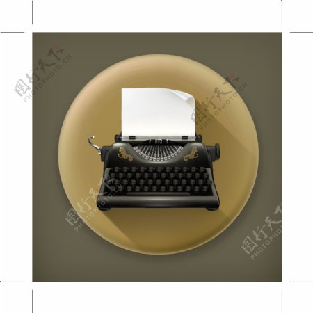 打字机ICON图标标图片