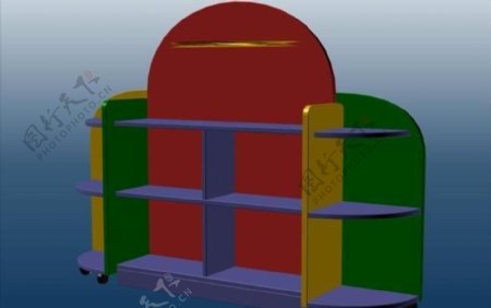 室内装饰设计3D模型之玩具柜01