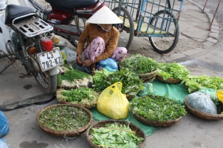 越南街景菜市图片