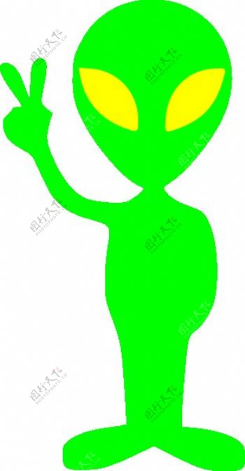 劳伦特绿色的小外星人剪贴画